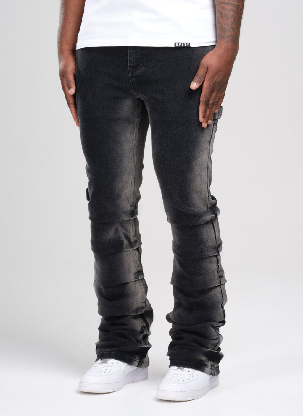 Just Black Vintage Cropped Flare Jeans