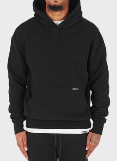 Sweat à capuche épais essentiel - Noir