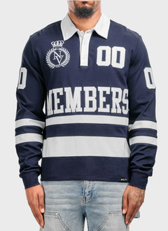 Members Royal Rugby Shirt - Navy