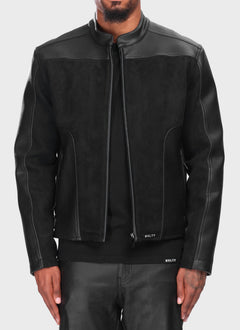 Moto Biker Jacket - Black