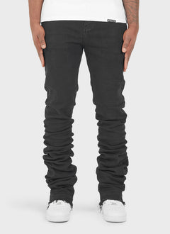Vintage-Stacked-Jeans – Schwarz