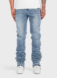 Vintage-Stacked-Jeans – Blau