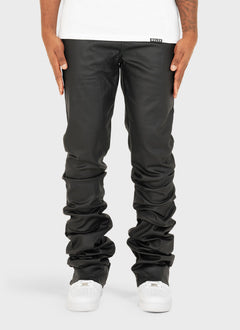 Vintage Stacked Wax Jeans - Black