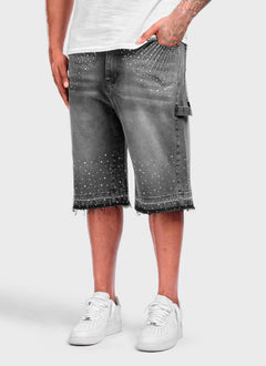 Vintage VVS Cluster Denim Shorts - Black