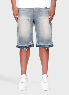 Vintage Carpenter Denim Shorts - Blue