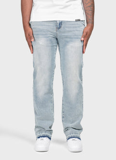 Vintage Raw Hem Jeans - Blue