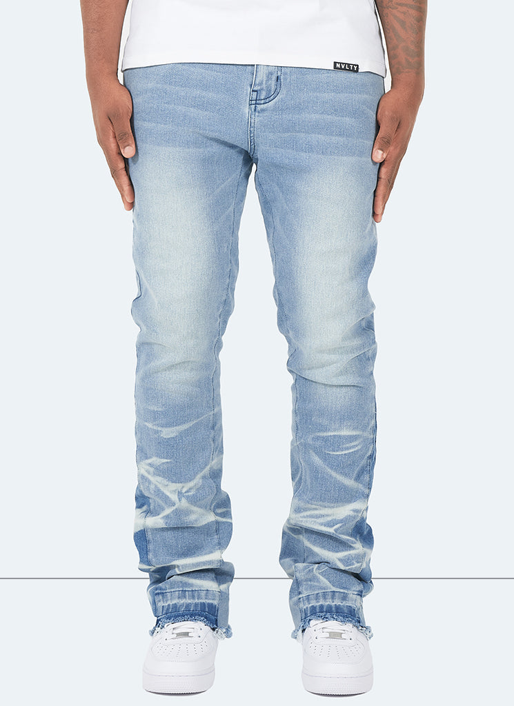 Vintage Flare Wave Jeans - Blue – US - N V L T Y