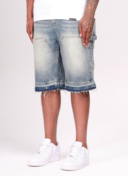 Vintage Carpenter Jeansshorts – Blau