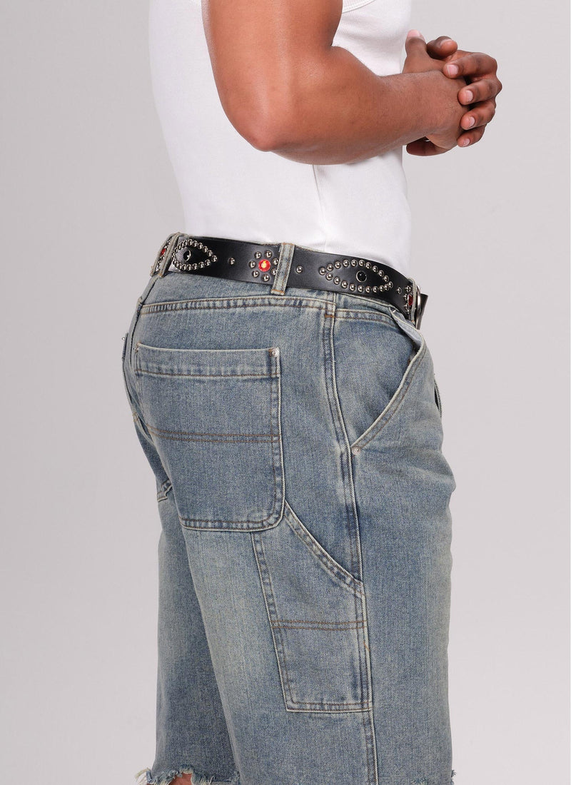 Vintage Studded Belt - Black