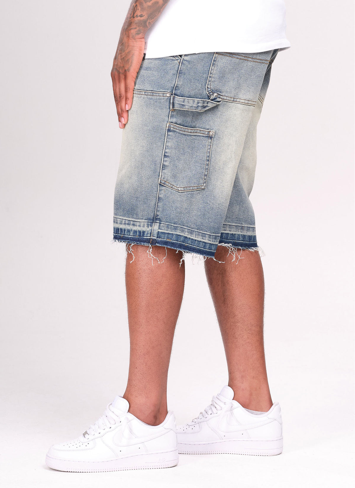 Vintage Carpenter Denim Shorts - Blue