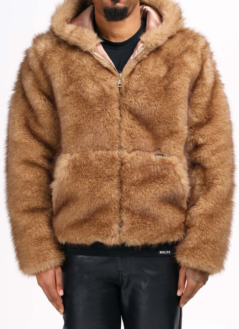 Fur Jacket - Brown
