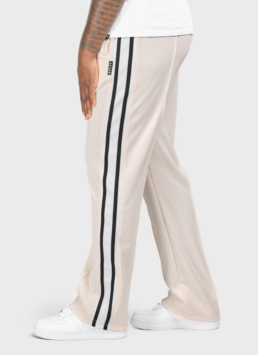 Panelled Luxe Track Pants - Ivory