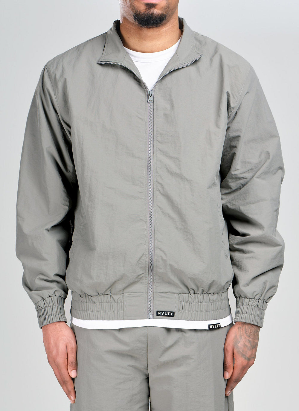 Heavyweight Shell Track Jacket - Grey