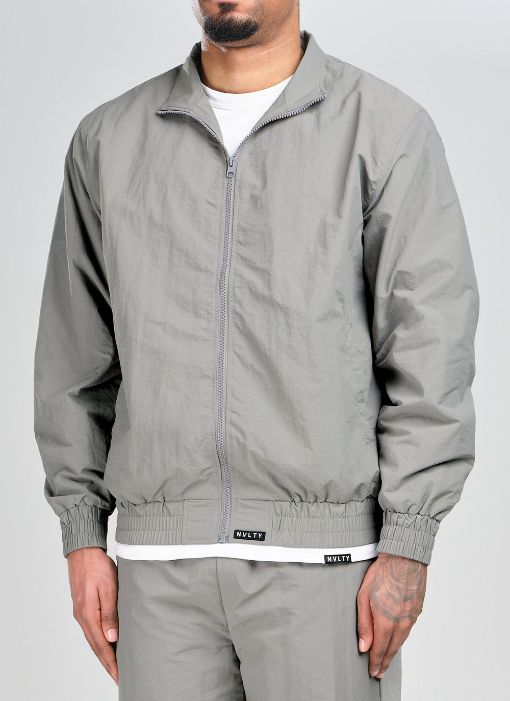 Heavyweight Shell Track Jacket - Grey