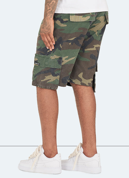 Short cargo vintage à 4 poches - Camouflage