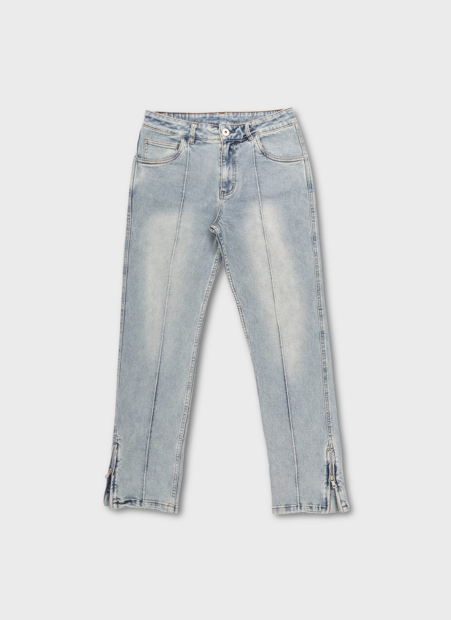 Vintage Pleat Jeans - Blue