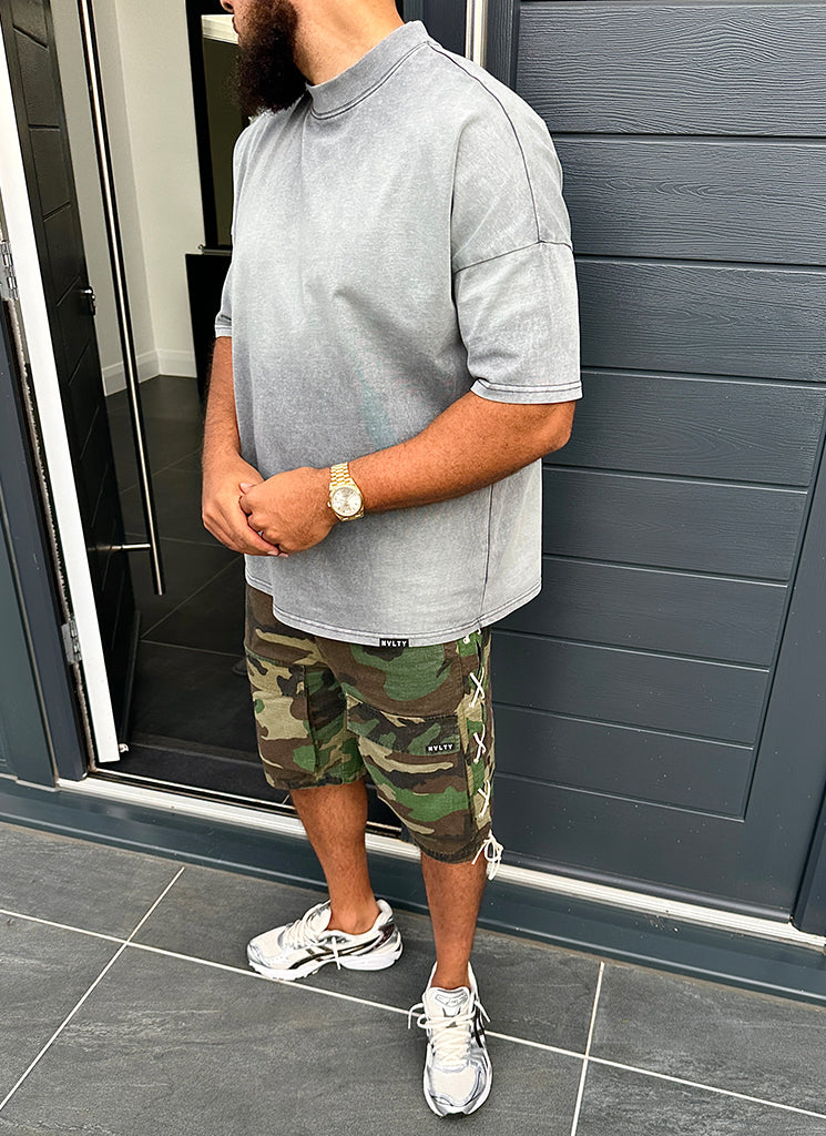 Vintage Lace Cargo Shorts - Camo