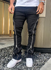 Vintage Flare Zipper Jeans - Black