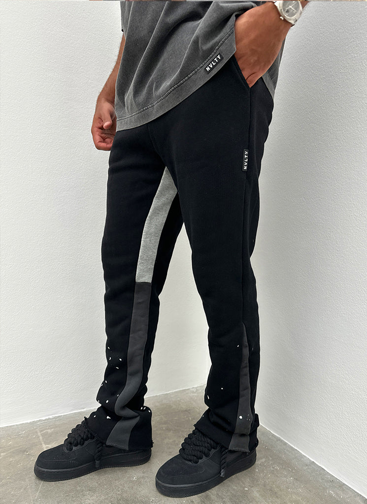 Pantalon de jogging évasé Vintage Paint - Noir