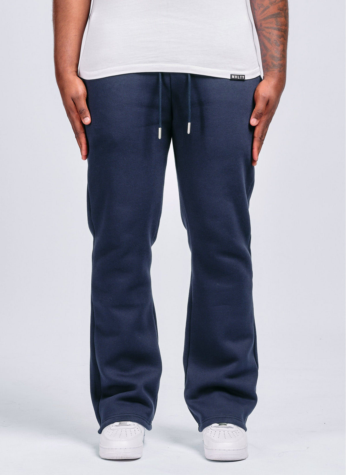 Heavyweight Luxe Flare Joggers - Navy