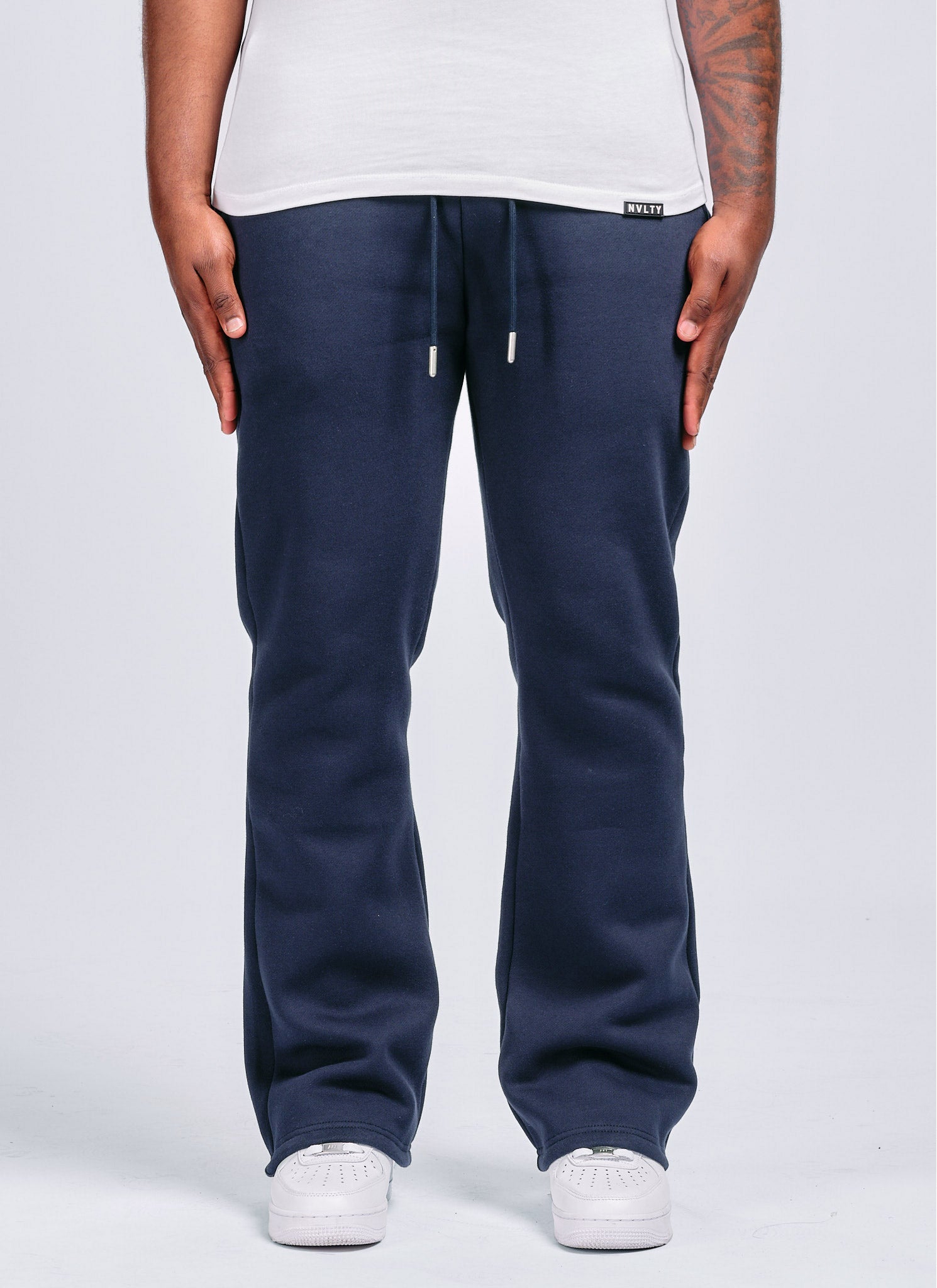 Heavyweight Luxe Flare Joggers - Navy