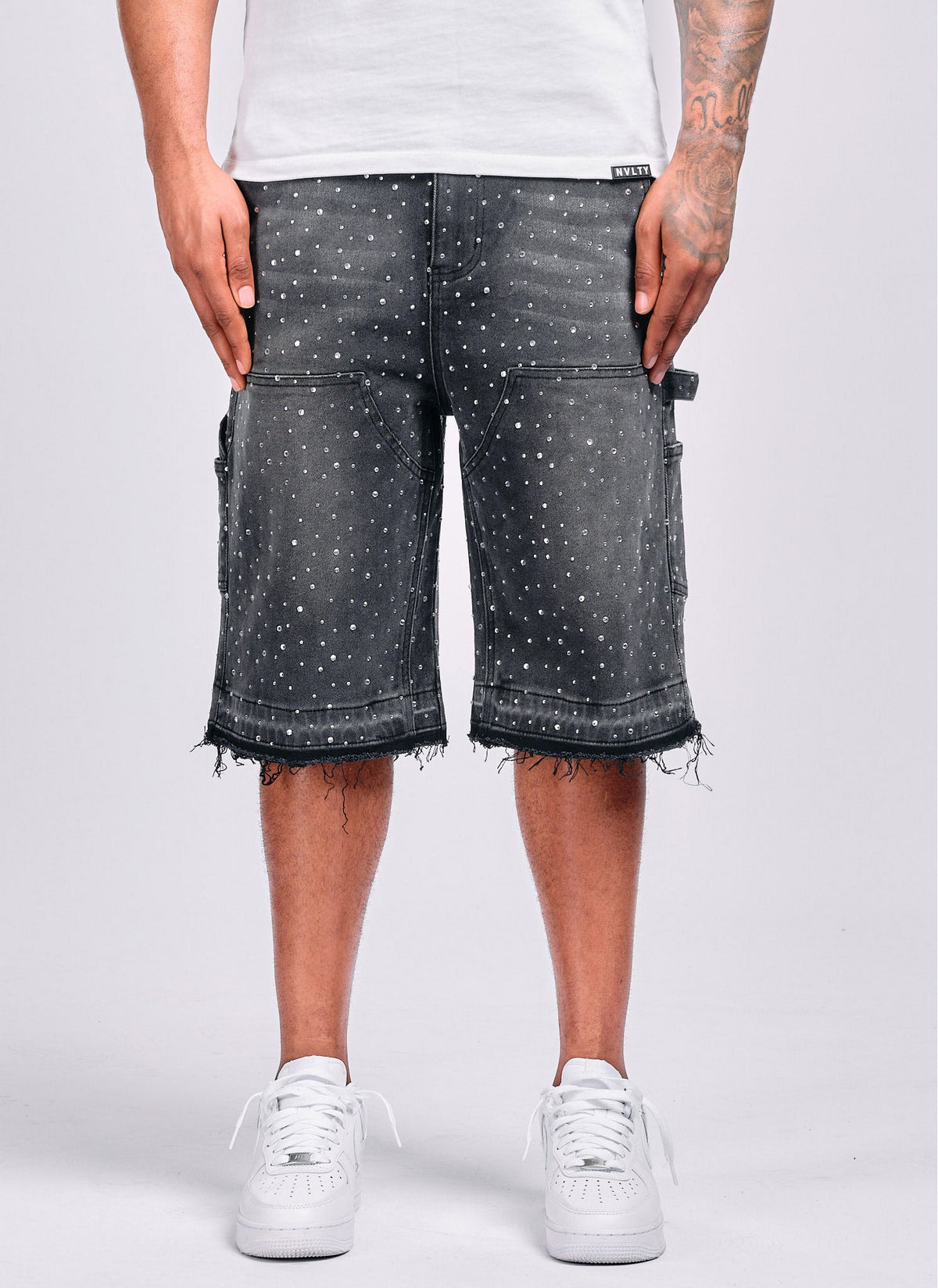 Vintage Flooded VVS Carpenter Denim Shorts - Black