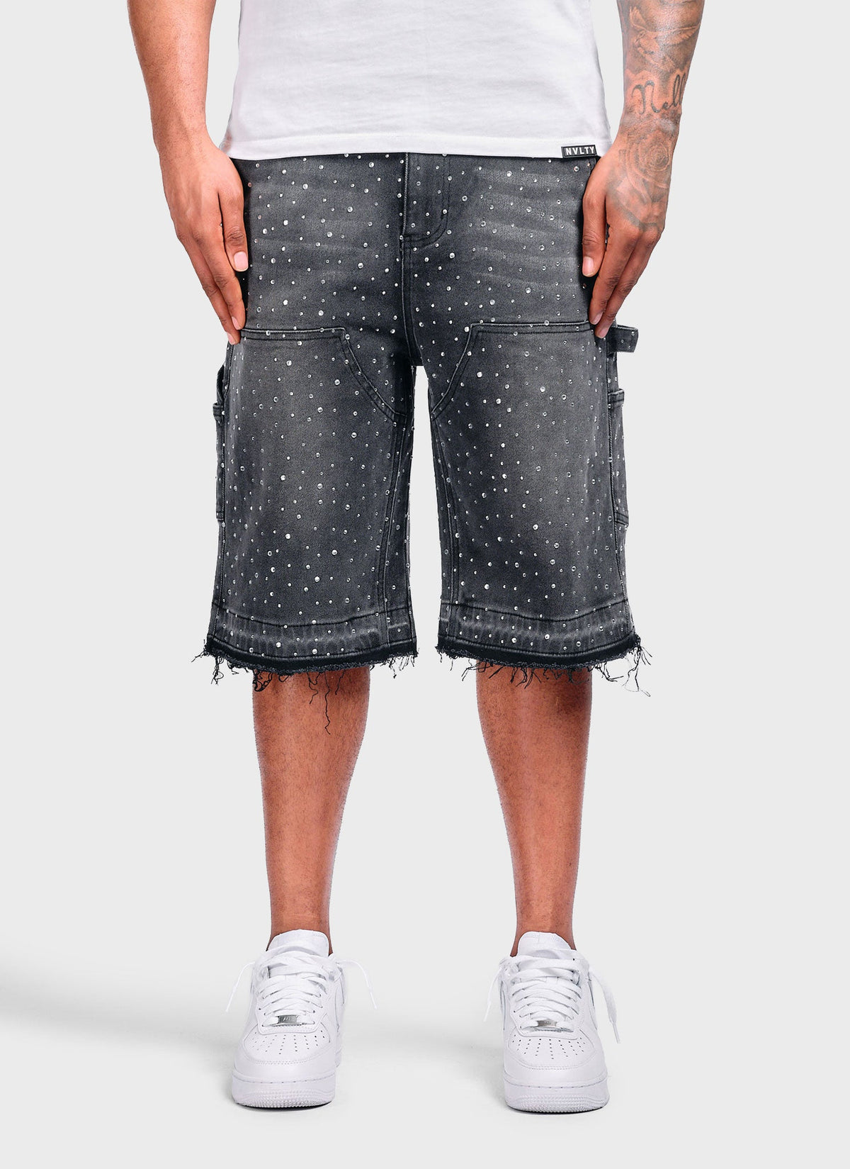 Vintage Flooded VVS Carpenter Denim Shorts - Black