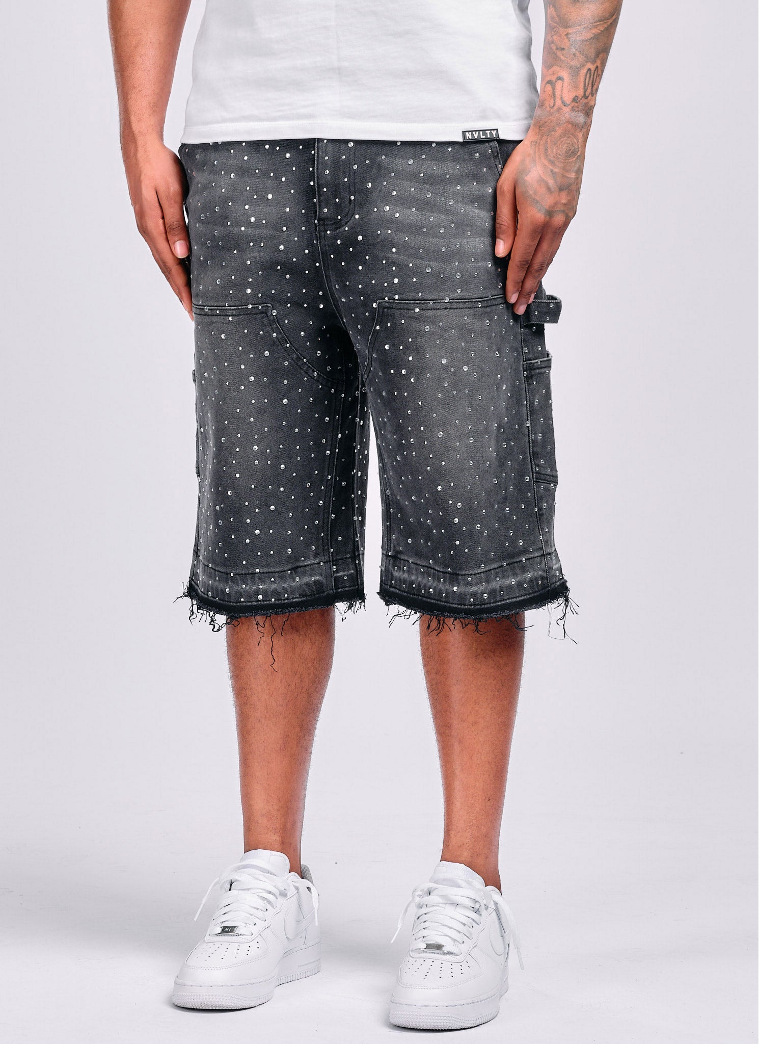 Vintage Flooded VVS Carpenter Denim Shorts - Black