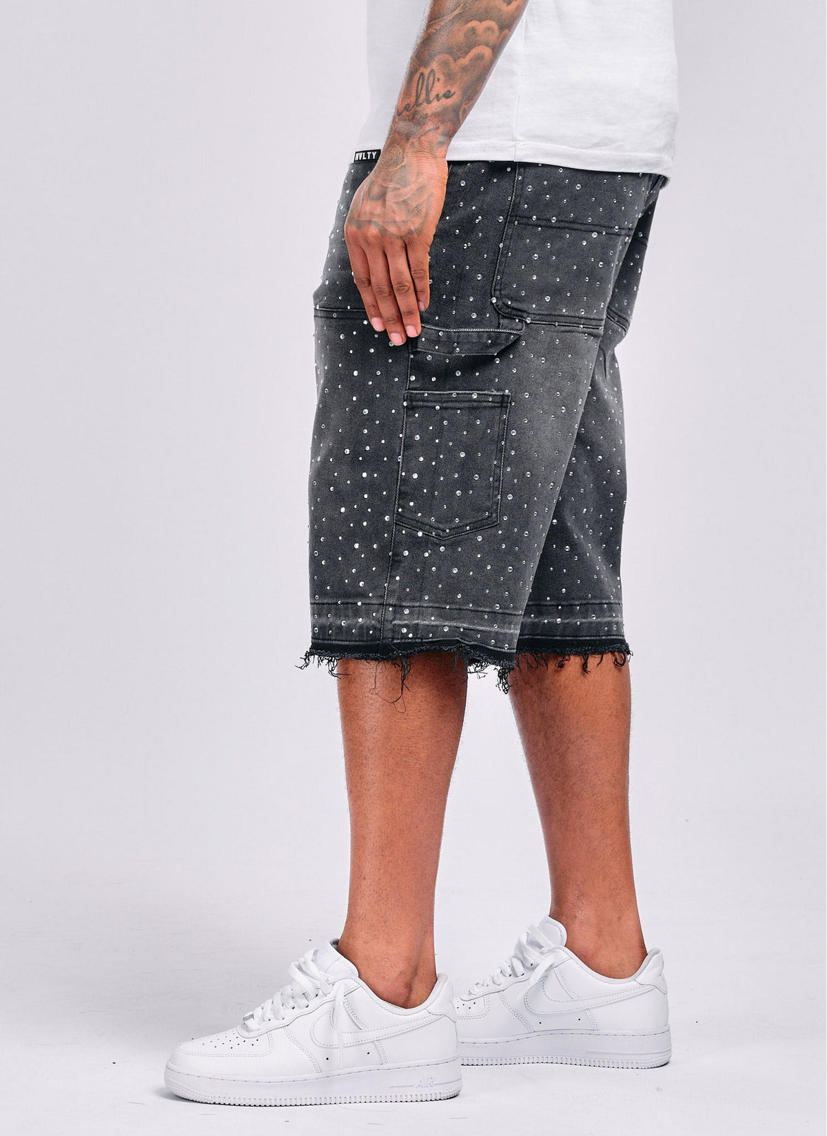 Vintage Flooded VVS Carpenter Denim Shorts - Black