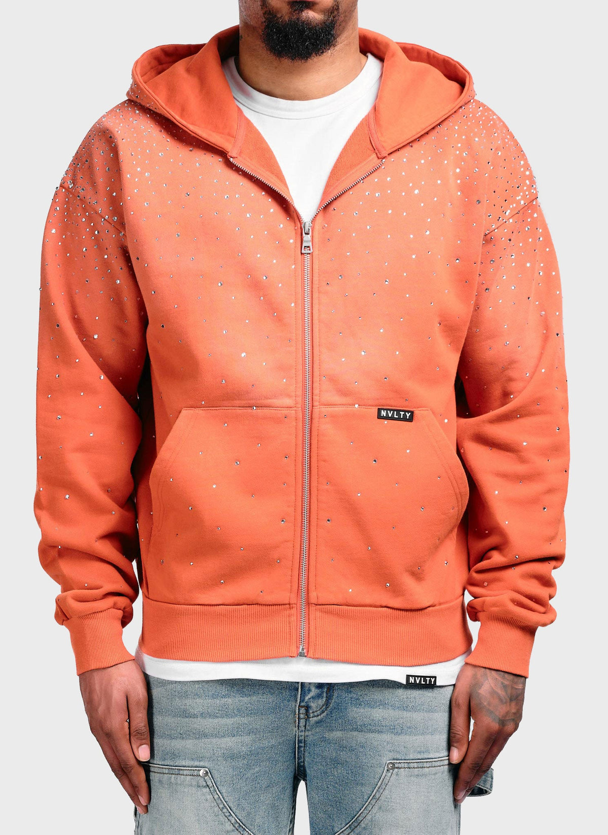 Vintage Flooded VVS Zip Hoodie - Orange