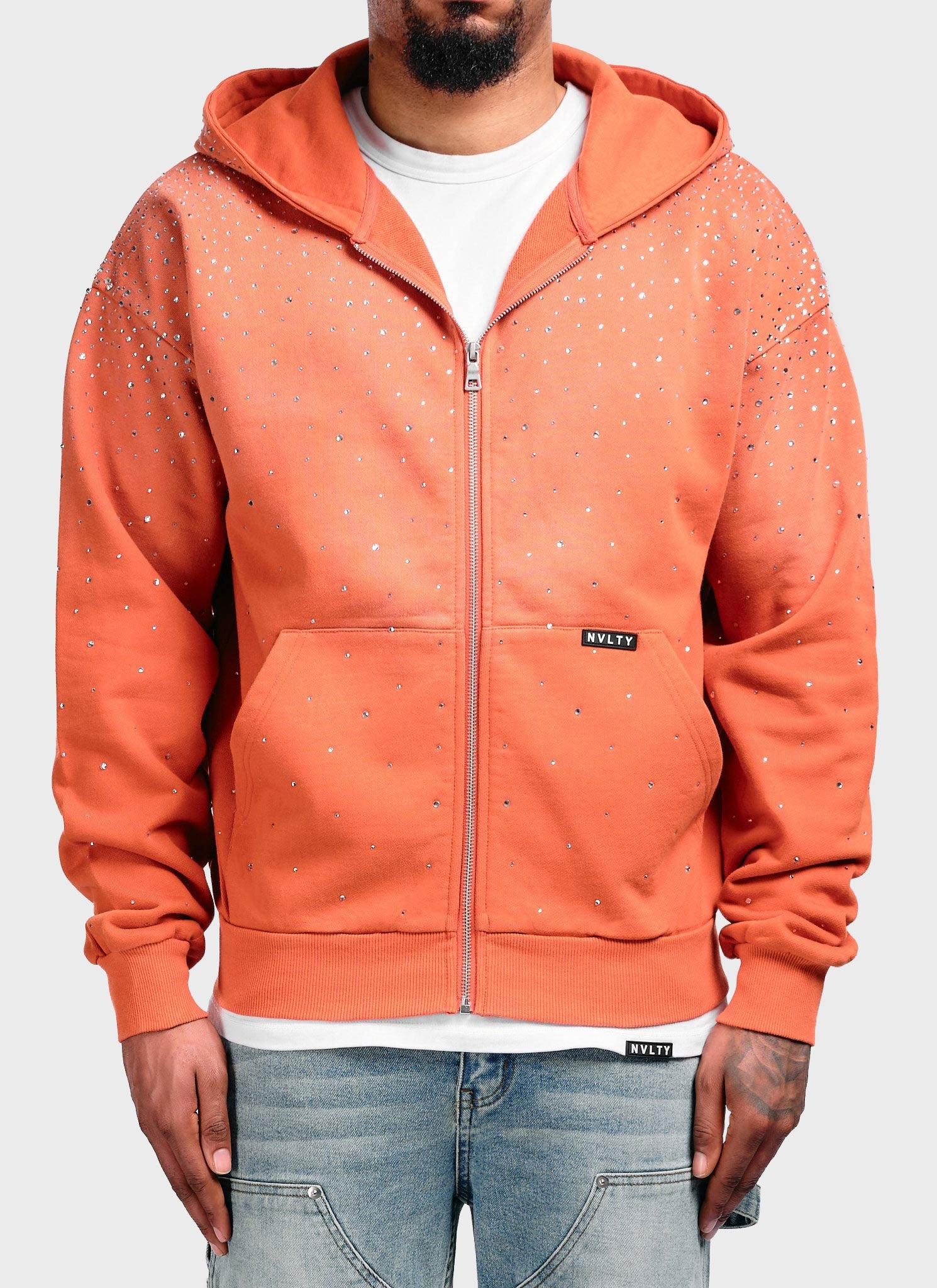 Vintage Flooded VVS Zip Hoodie - Orange