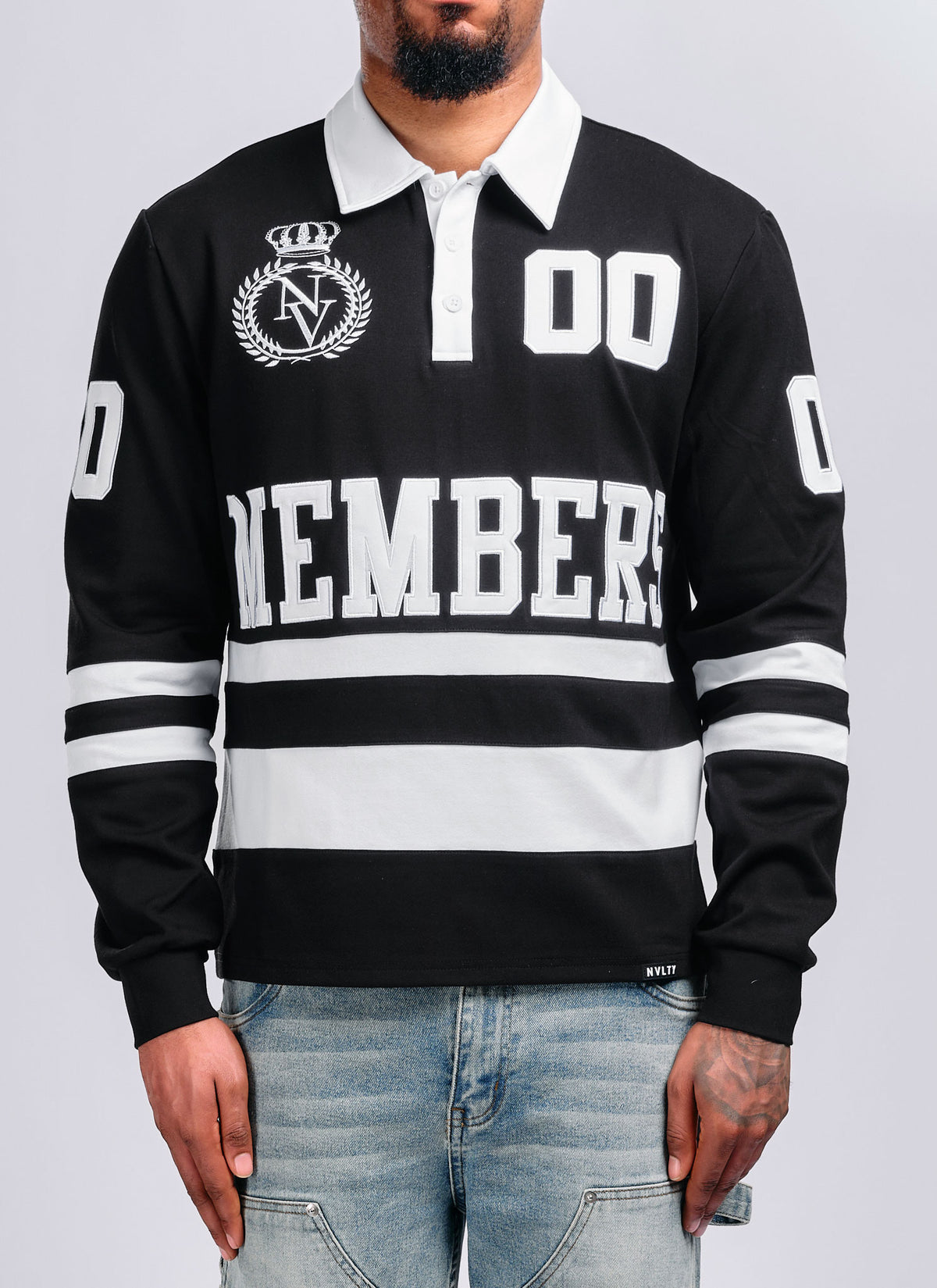 Members Royal Rugby Shirt - Black