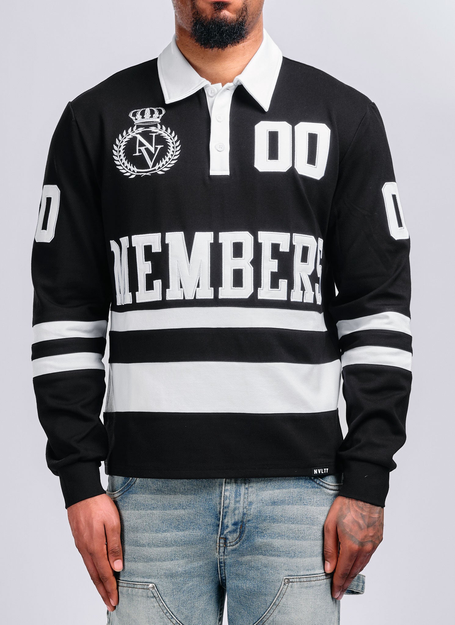 Members Royal Rugby Shirt - Black