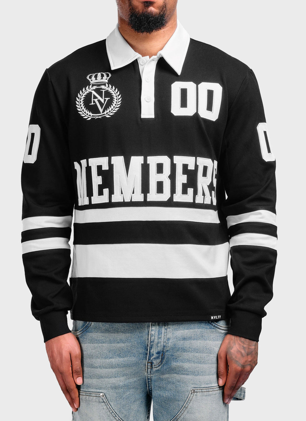 Members Royal Rugby Shirt - Black