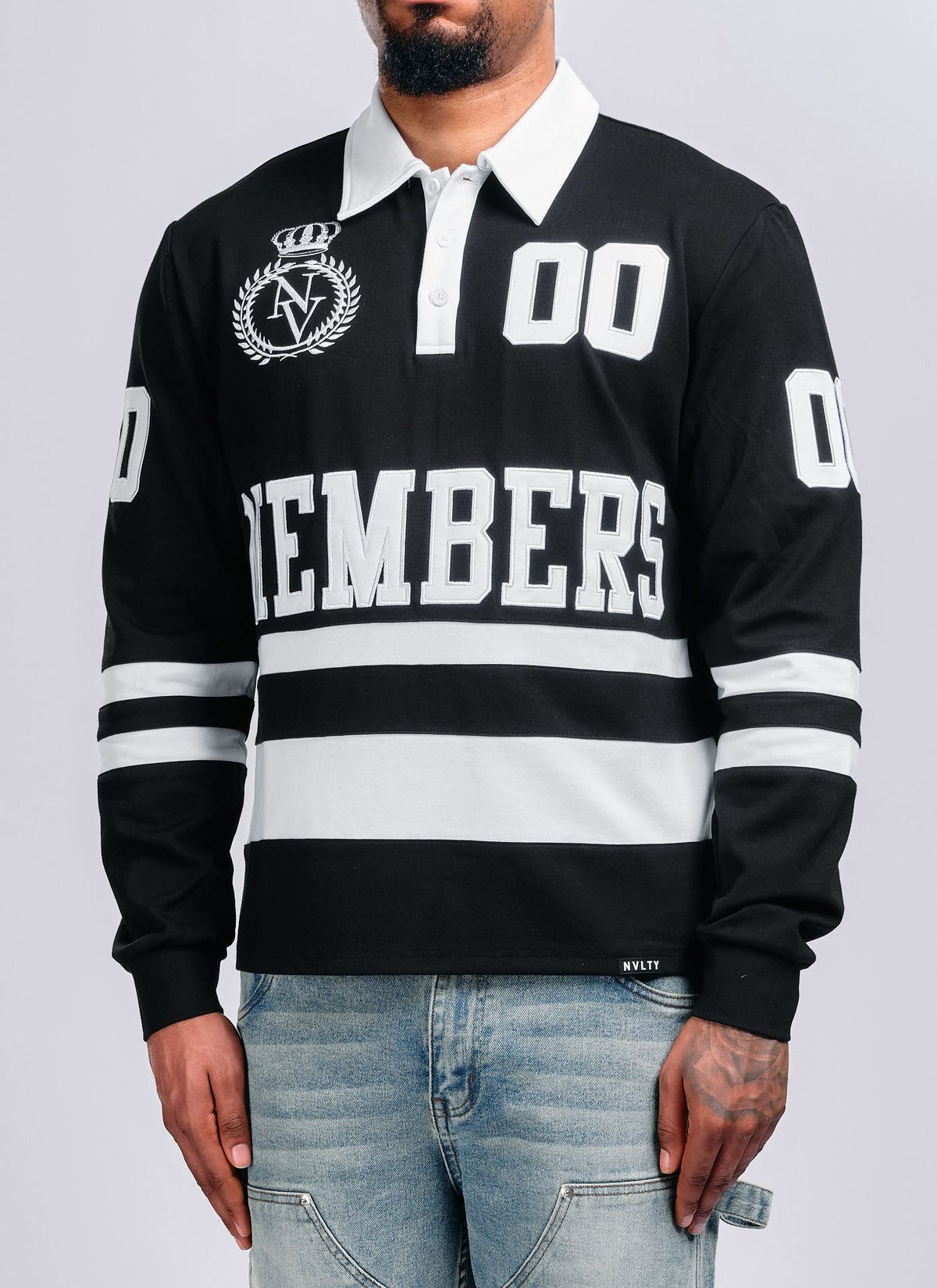 Members Royal Rugby Shirt - Black