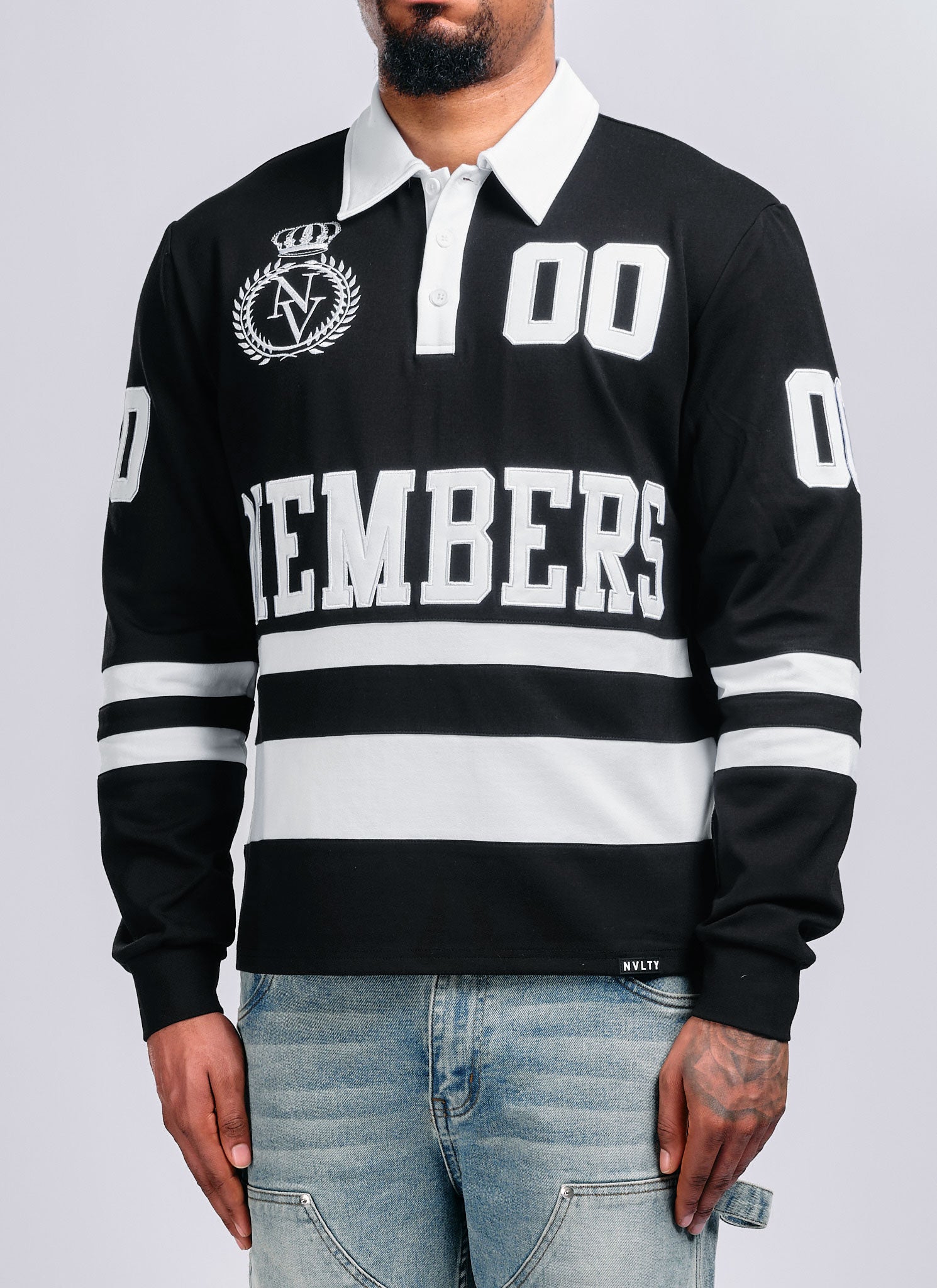 Members Royal Rugby Shirt - Black