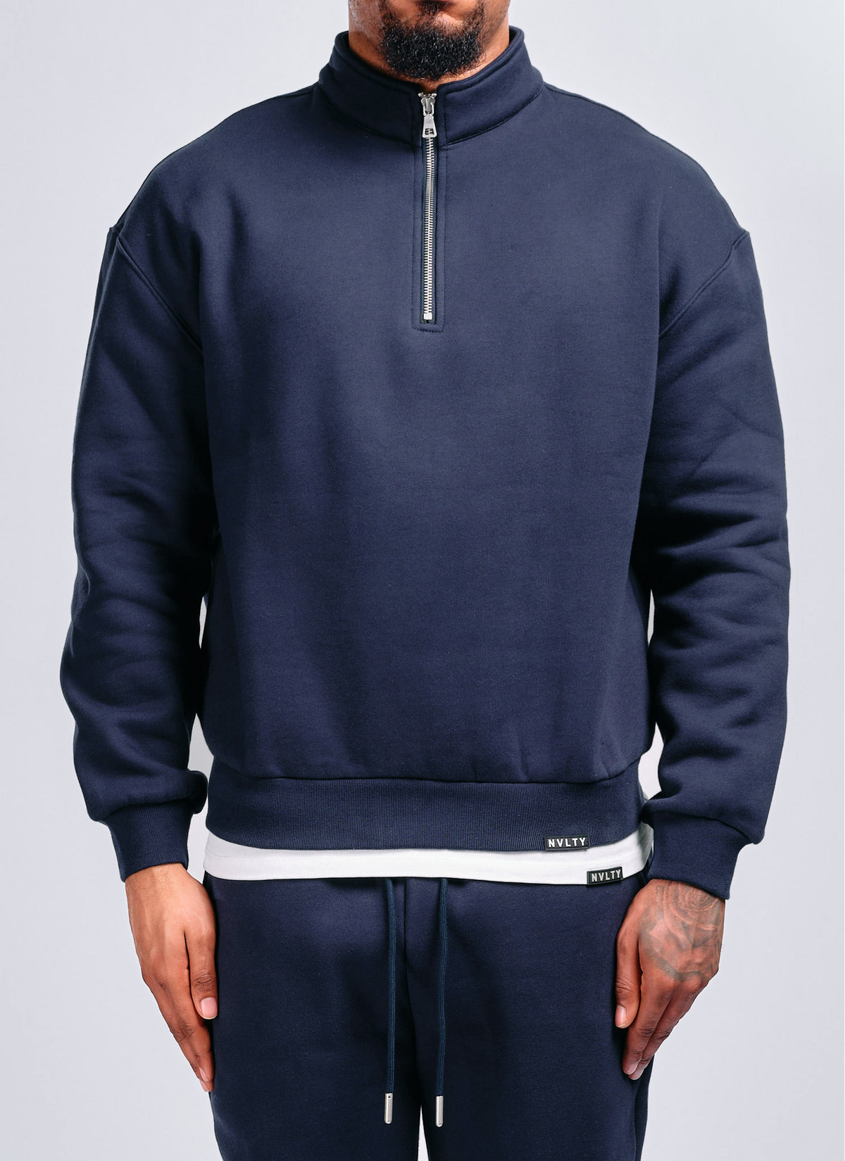 Heavyweight Luxe Quarter Zip - Navy