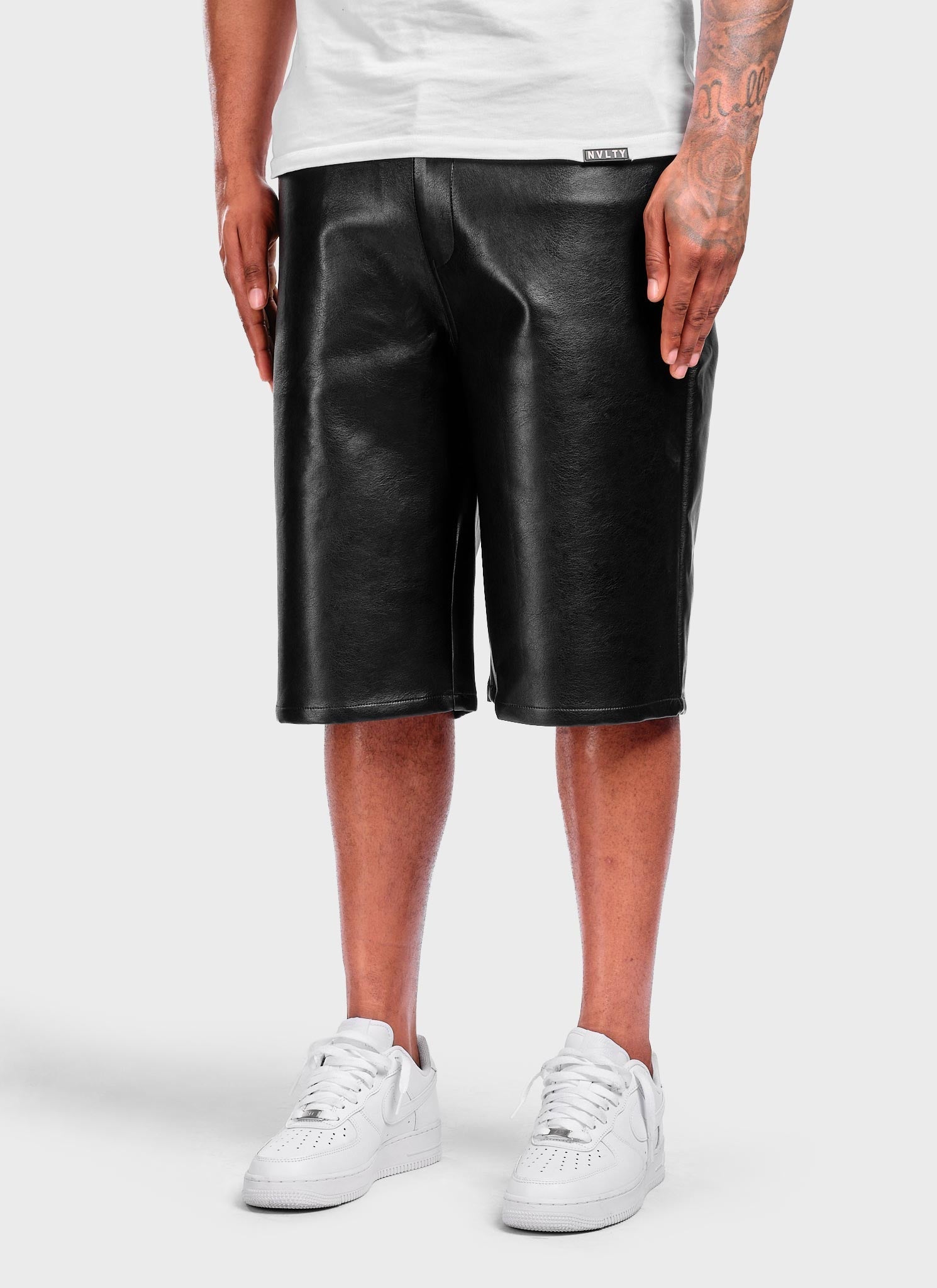 Heavyweight Leather Shorts - Black