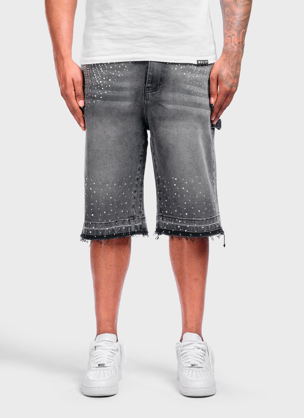 Vintage VVS Cluster Denim Shorts - Black
