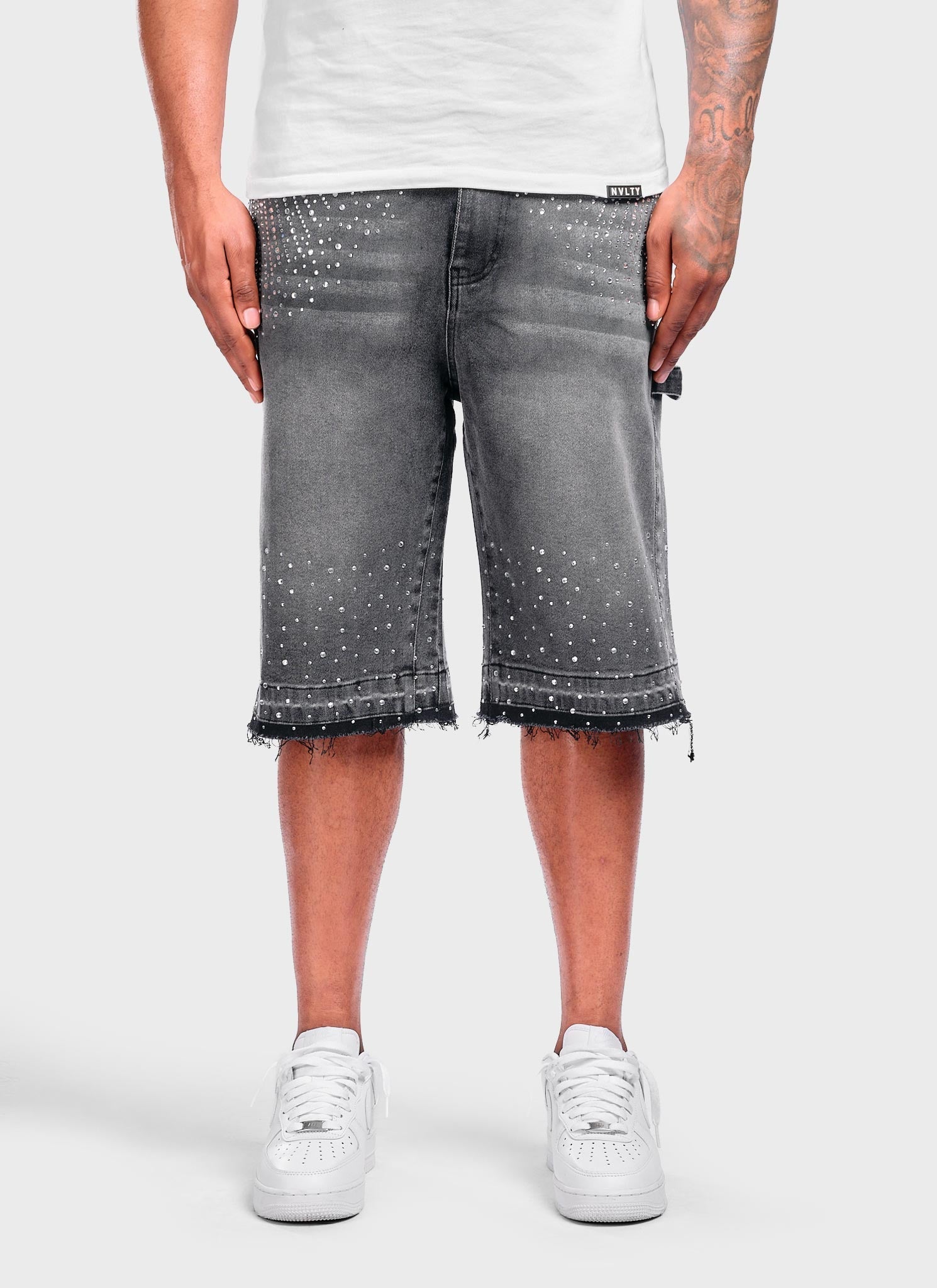 Vintage VVS Cluster Denim Shorts - Black