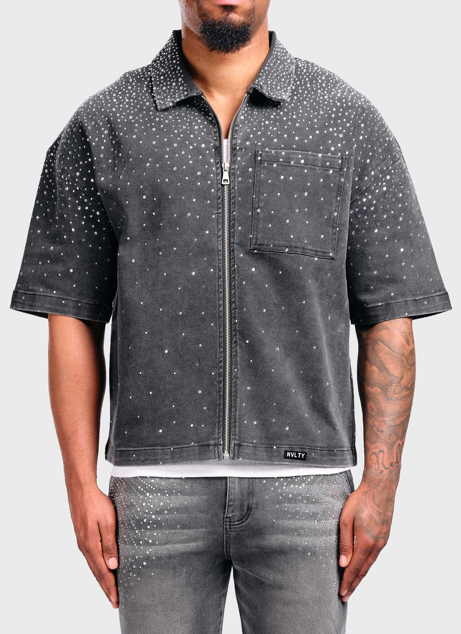 Vintage Flooded VVS Denim Shirt - Black