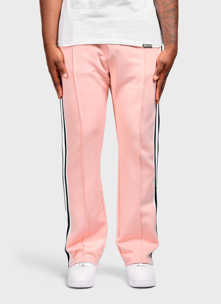 Panelled Luxe Track Pants - Baby Pink