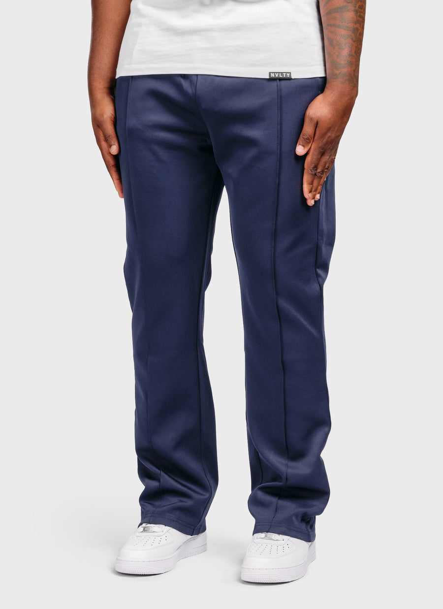 Pleat Track Pants - Navy