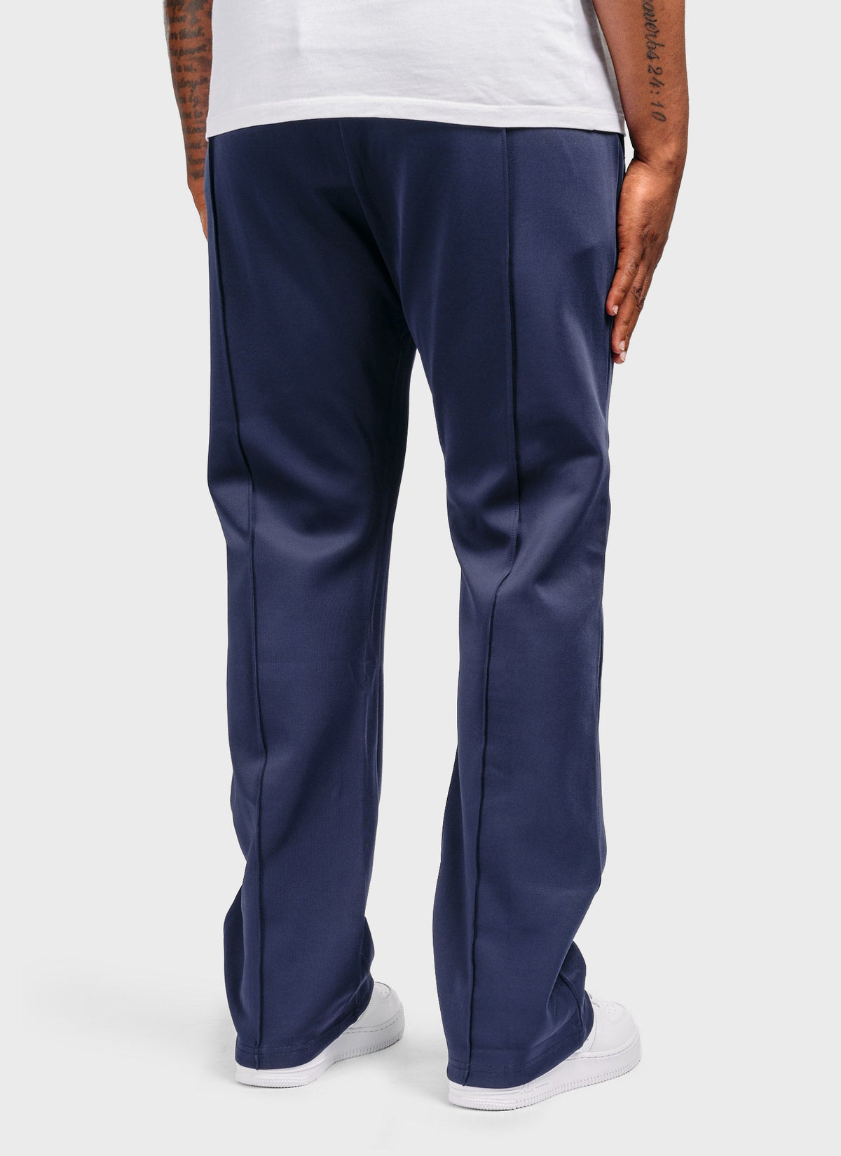 Pleat Track Pants - Navy