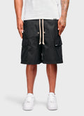 Nylon Cargo Shorts - Black