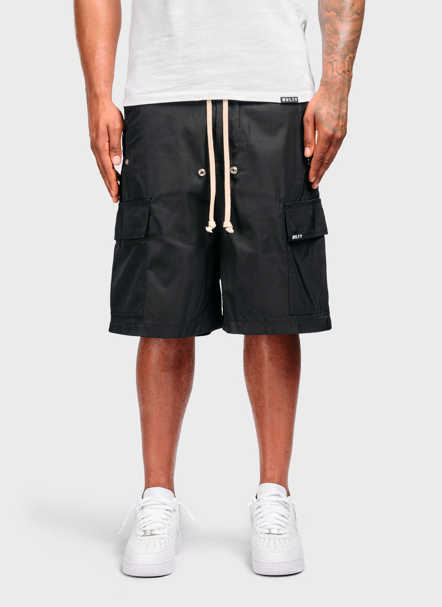Nylon Cargo Shorts - Black