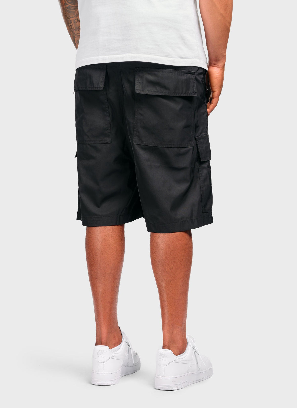 Nylon Cargo Shorts - Black