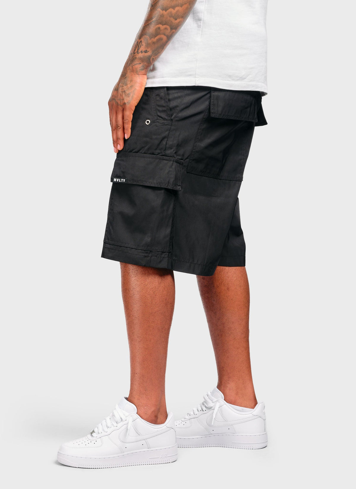 Nylon Cargo Shorts - Black