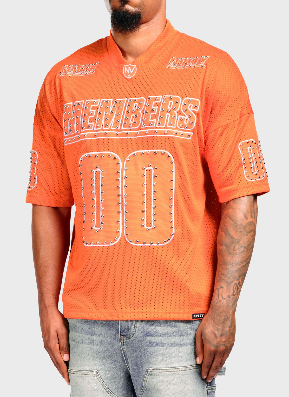 Members Studded Jersey - Orange