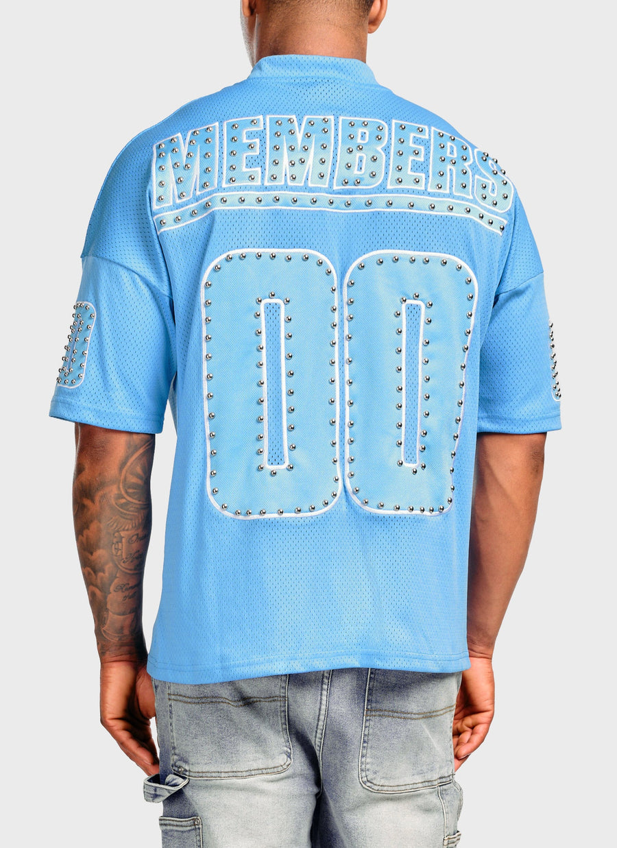 Members Studded Jersey - Baby Blue